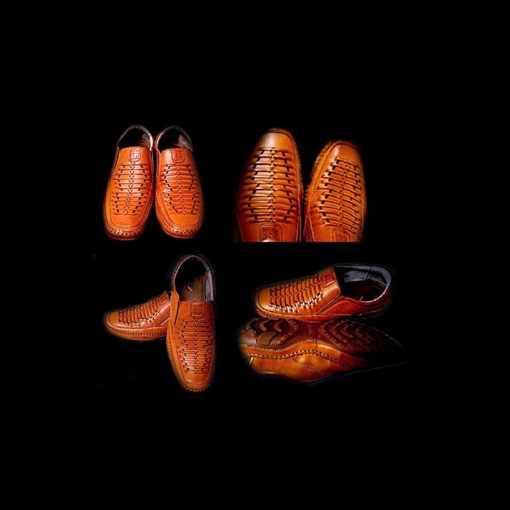 New Men's French Cognac Summer Shoes, 10